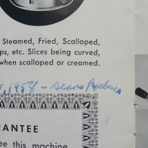 Vintage 1955 Pamphlet Instructions for using your Miracle Food Cutter Cone Model - Picture 5 of 8